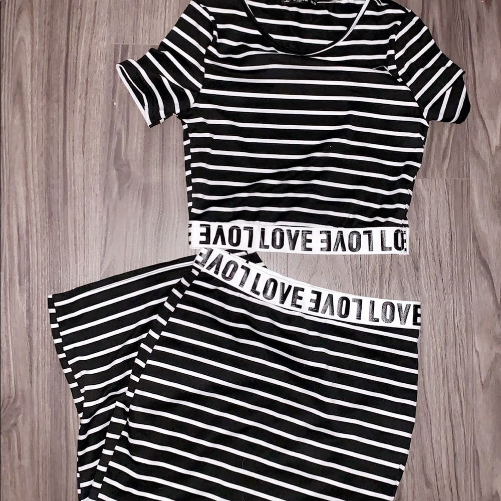 shein striped maxi set 🦋